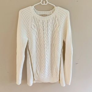 Knit Sweater with Zipper Accent